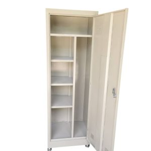 Armoire Vestiaire Métallique Mixte (1 Porte / Penderie & Étagères)